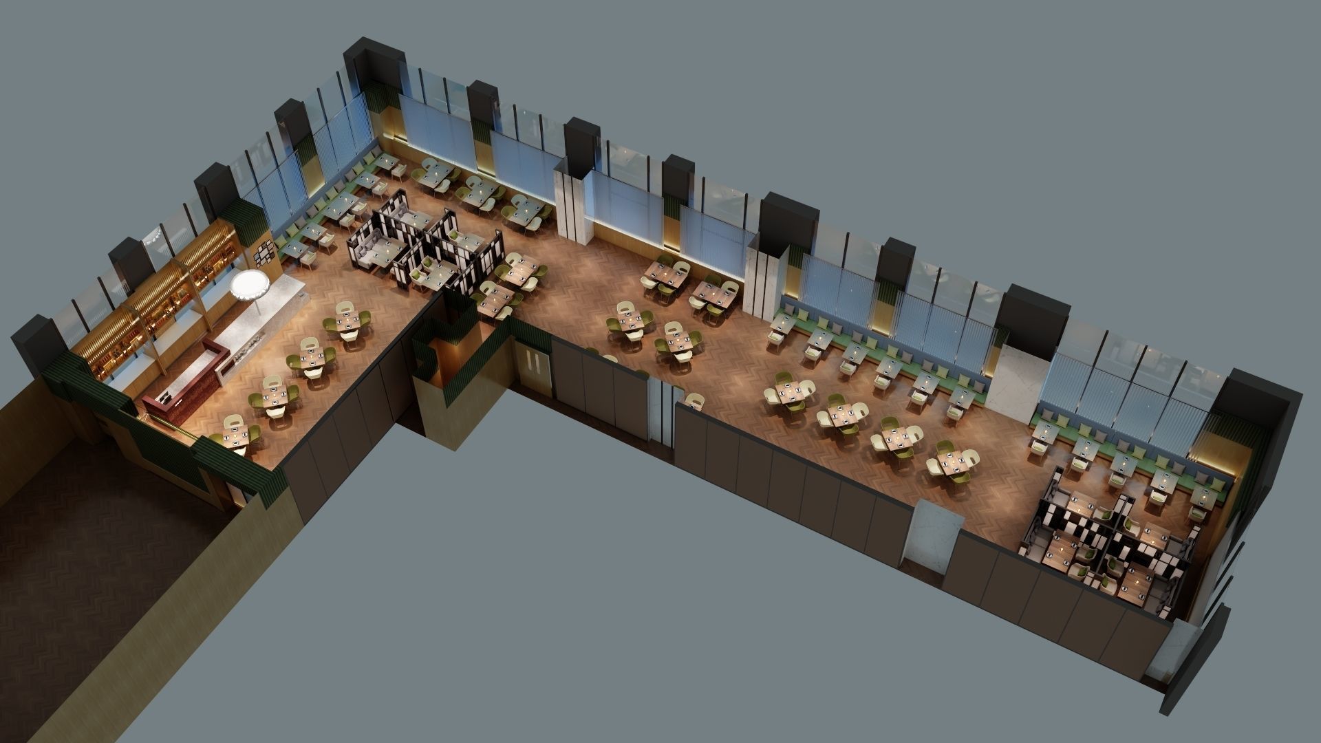 Restaurant 3D model_9
