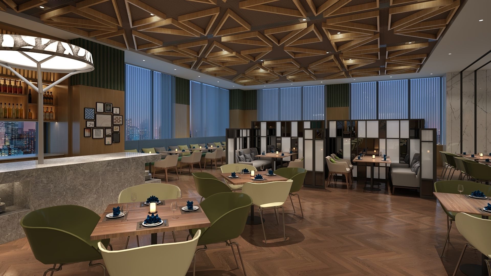 Restaurant 3D model_1