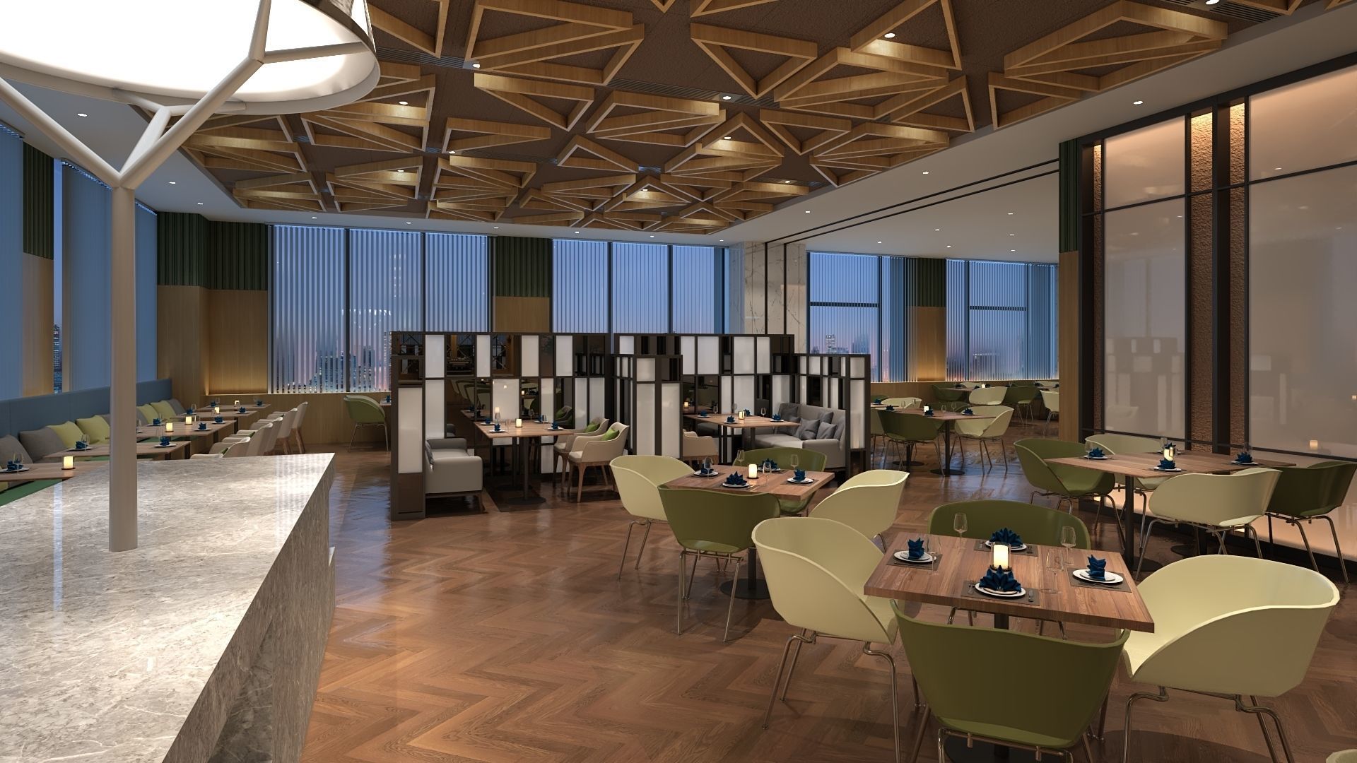 Restaurant 3D model_2