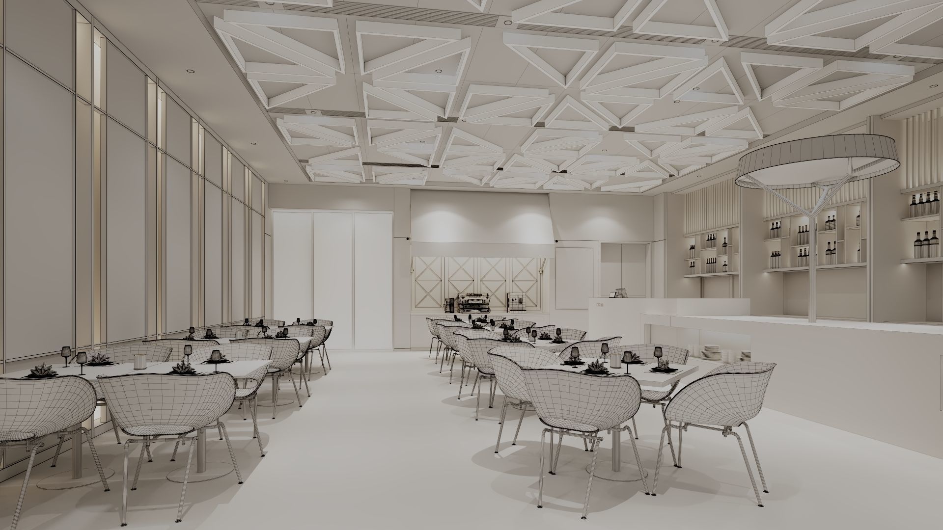 Restaurant 3D model_11