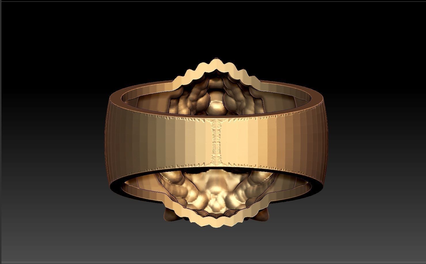 LION MENS RING 3D print model_11