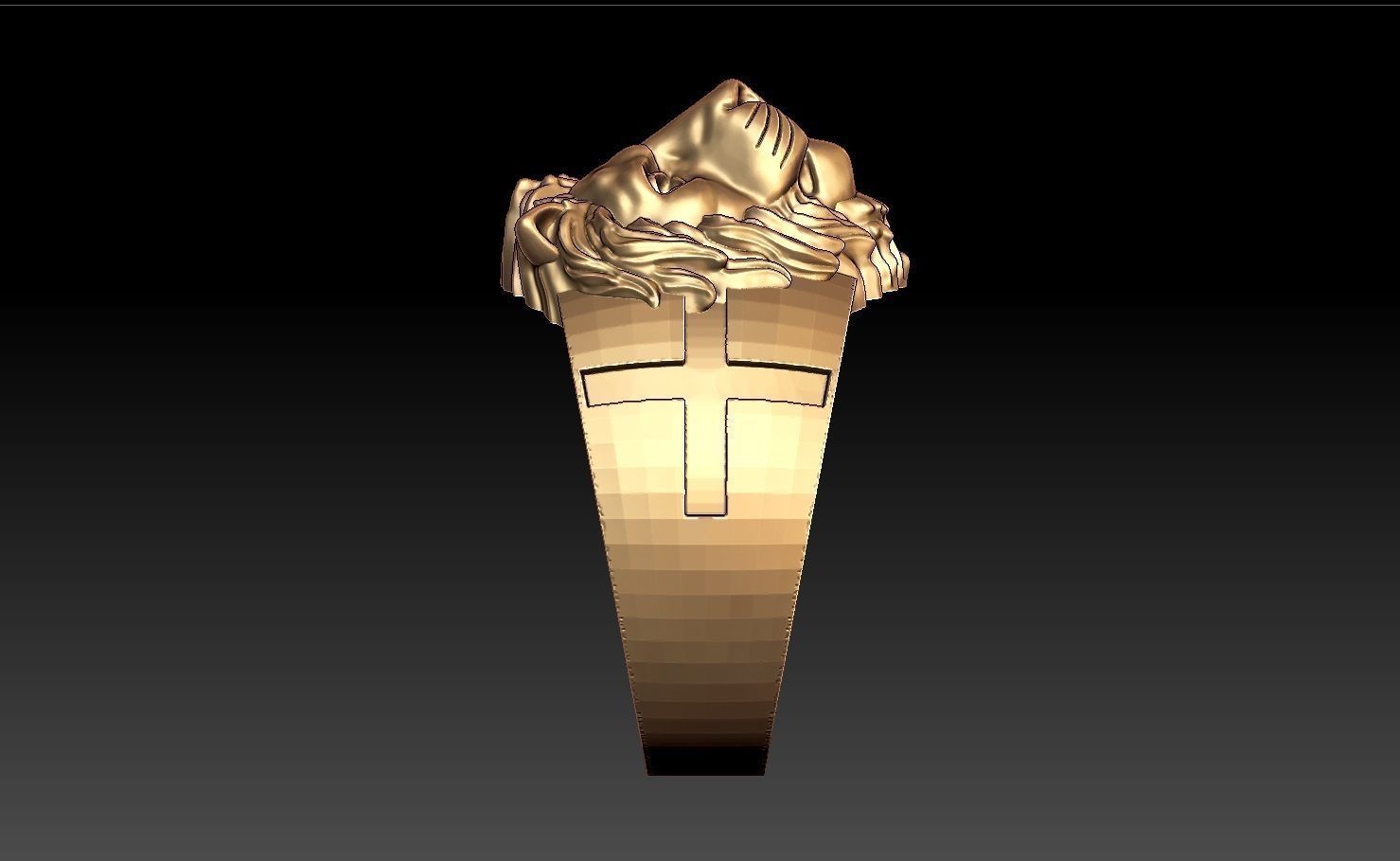 LION MENS RING 3D print model_3