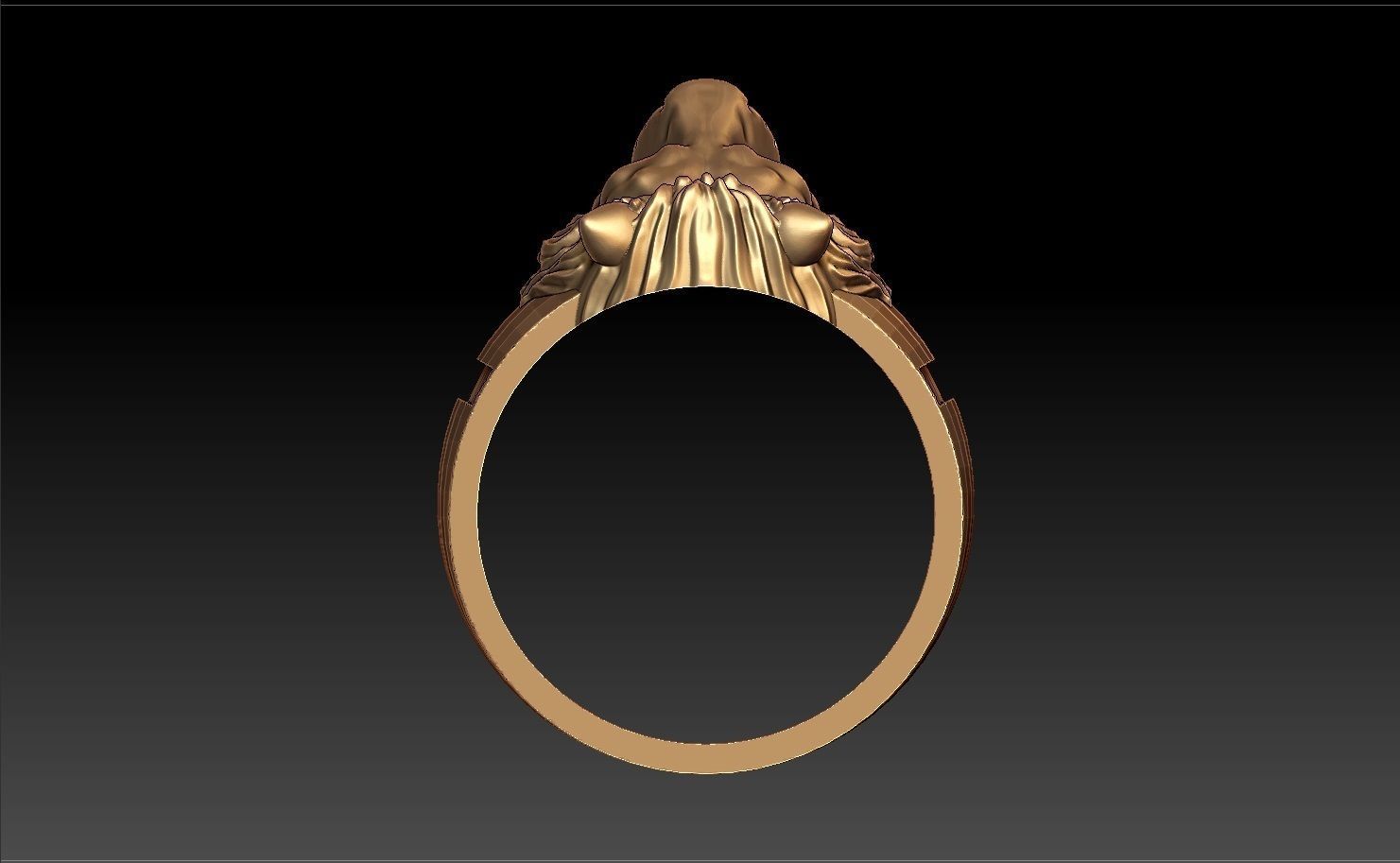 LION MENS RING 3D print model_10