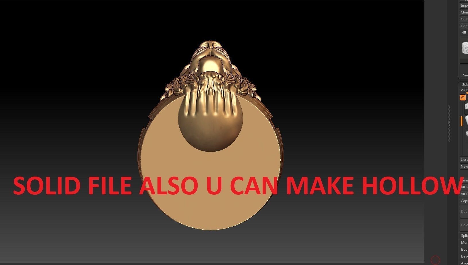 LION MENS RING 3D print model_13