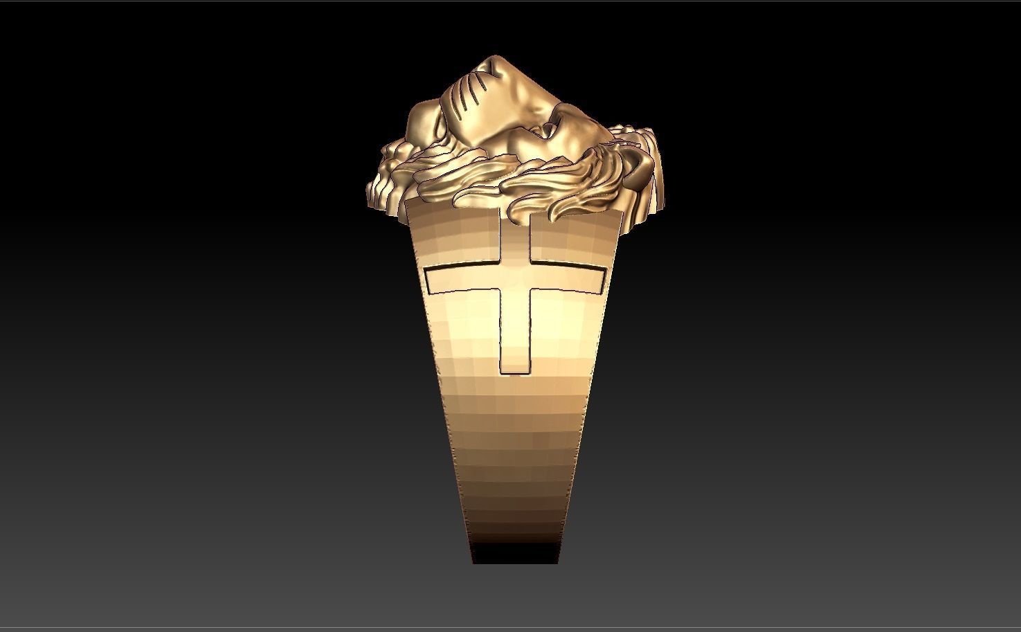 LION MENS RING 3D print model_4