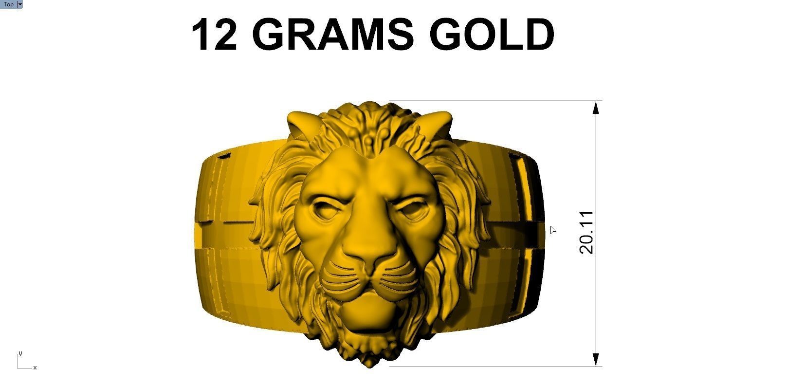 LION MENS RING 3D print model_6