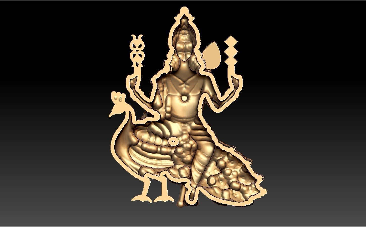 MURUGAN BABA PENDENT 3D print model_7