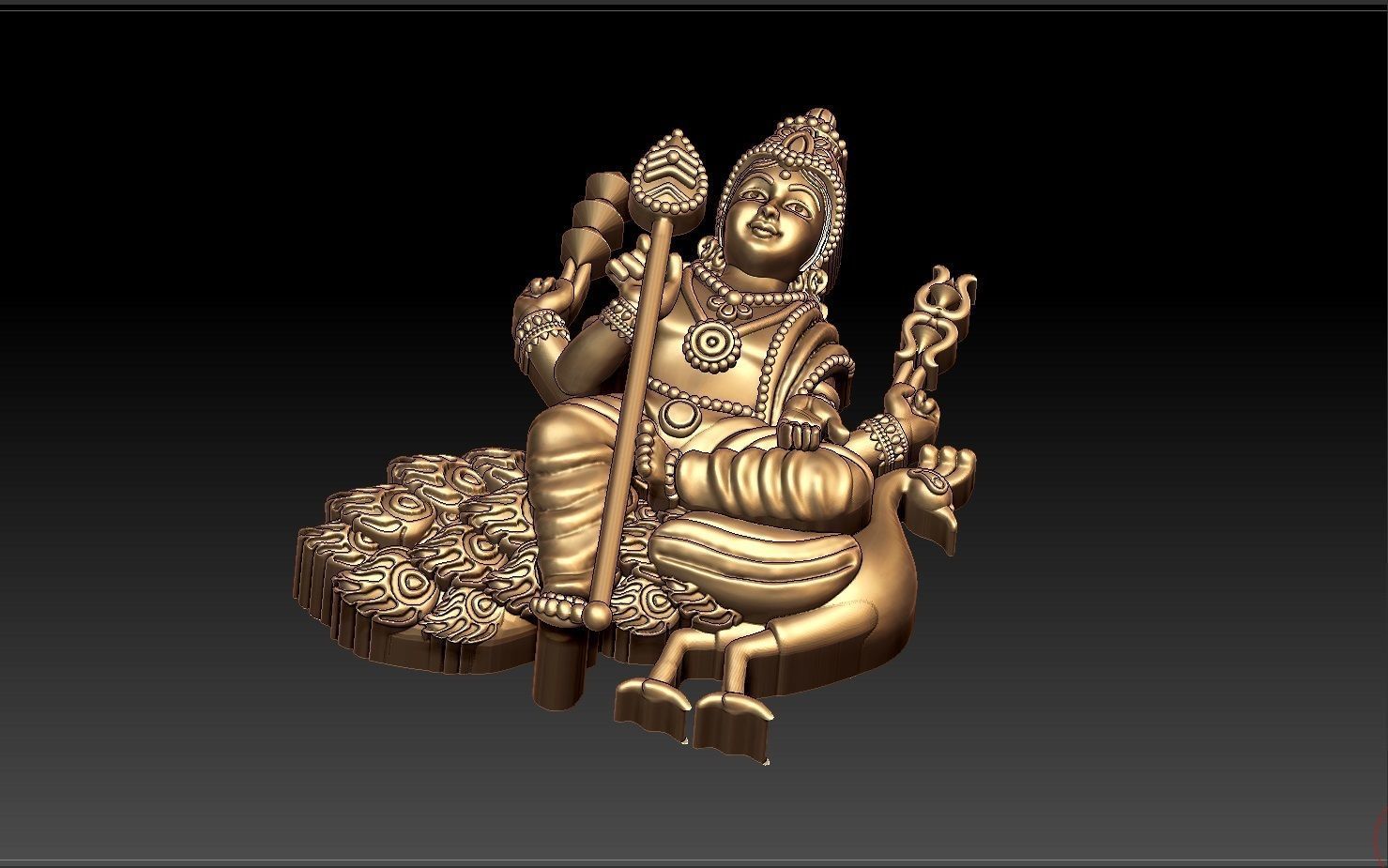 MURUGAN BABA PENDENT 3D print model_3