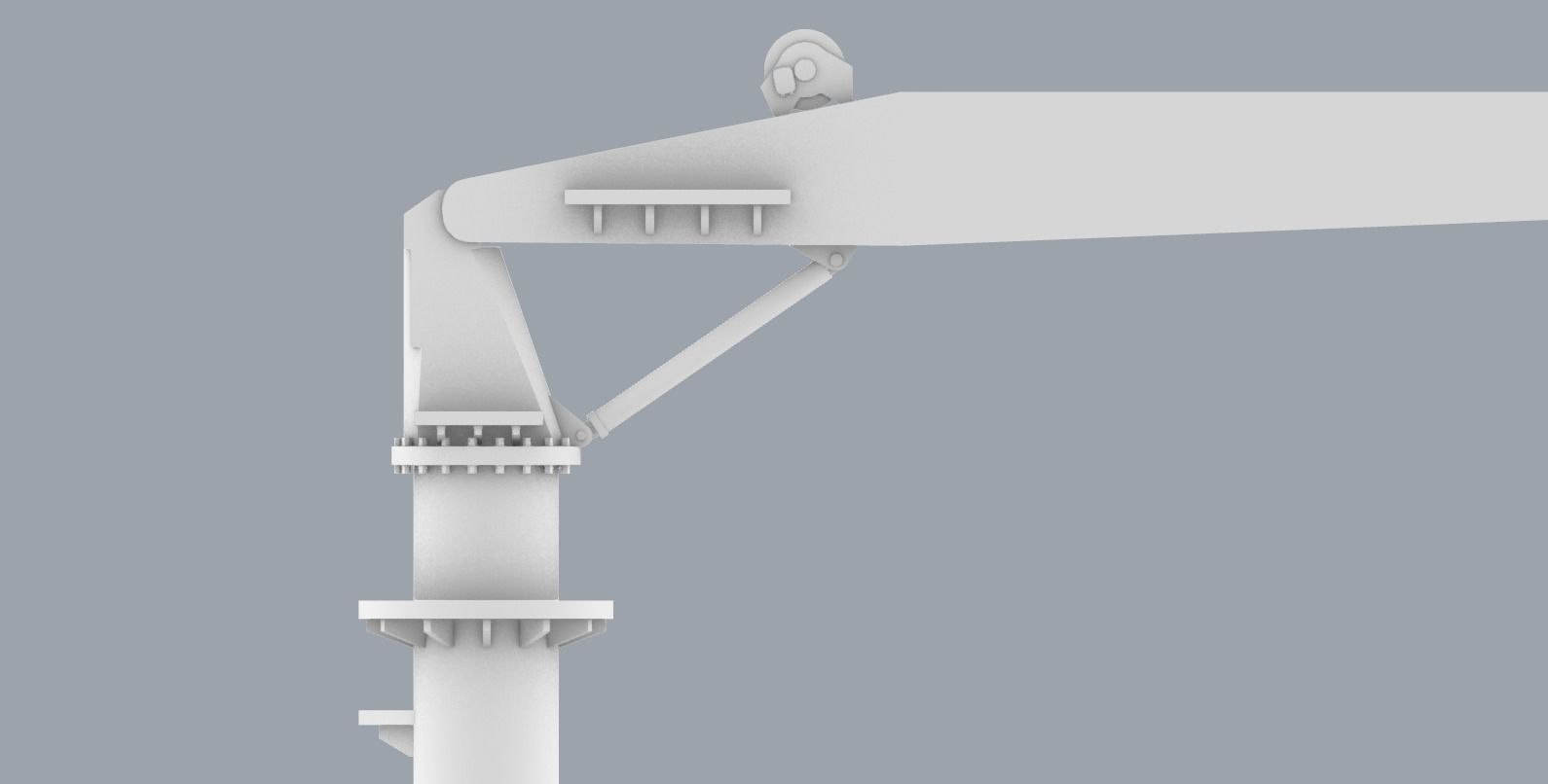 LNG Ships Deck Crane 2 PM 3D print model_11