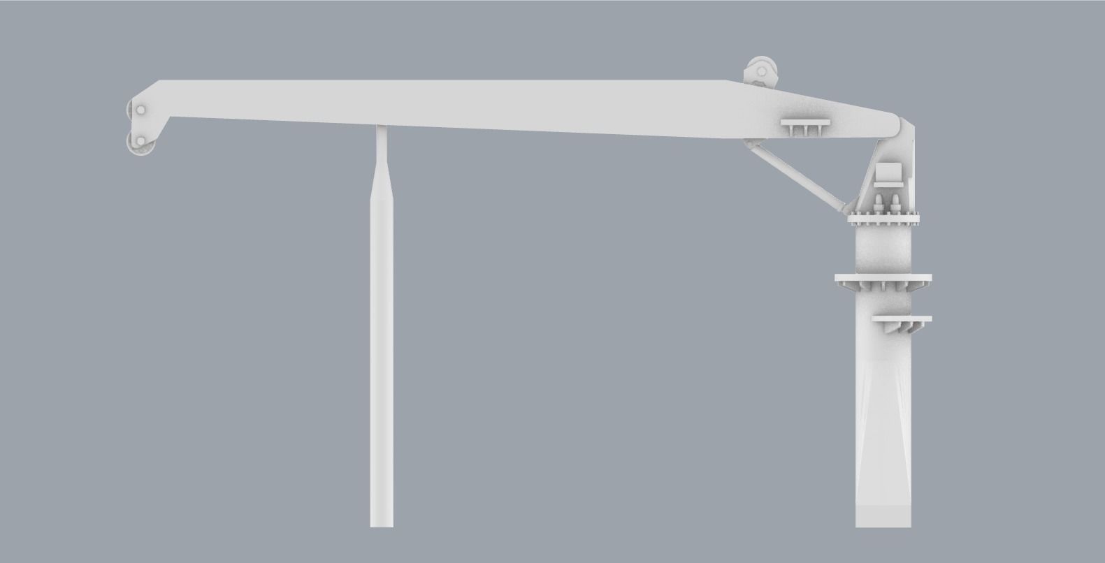 LNG Ships Deck Crane 2 PM 3D print model_15