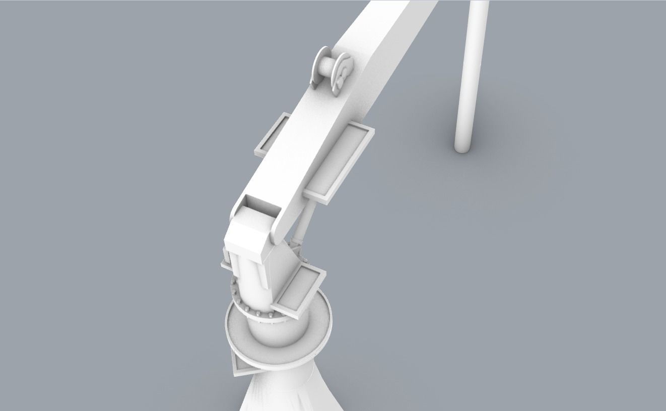 LNG Ships Deck Crane 2 PM 3D print model_6