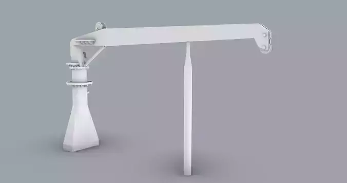 LNG Ships Deck Crane 2 PM 3D print model