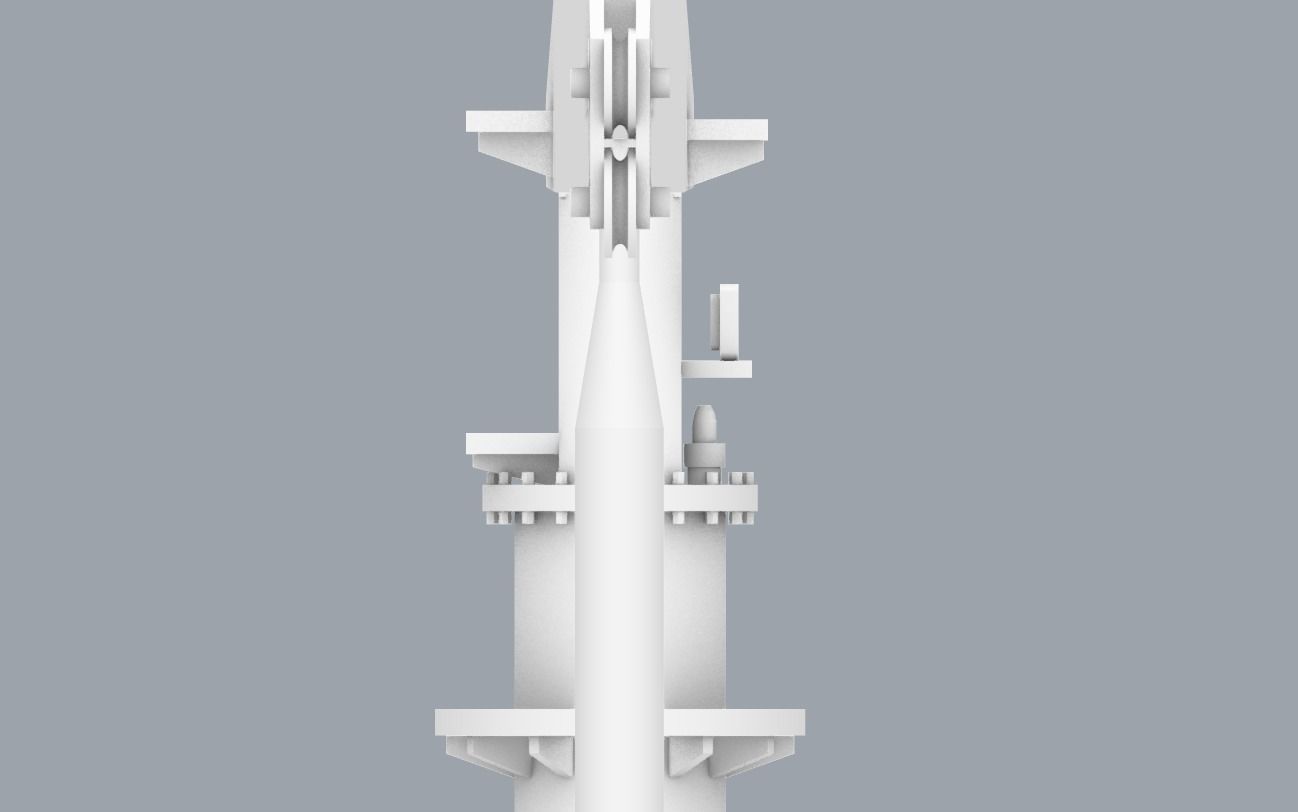 LNG Ships Deck Crane 2 PM 3D print model_14