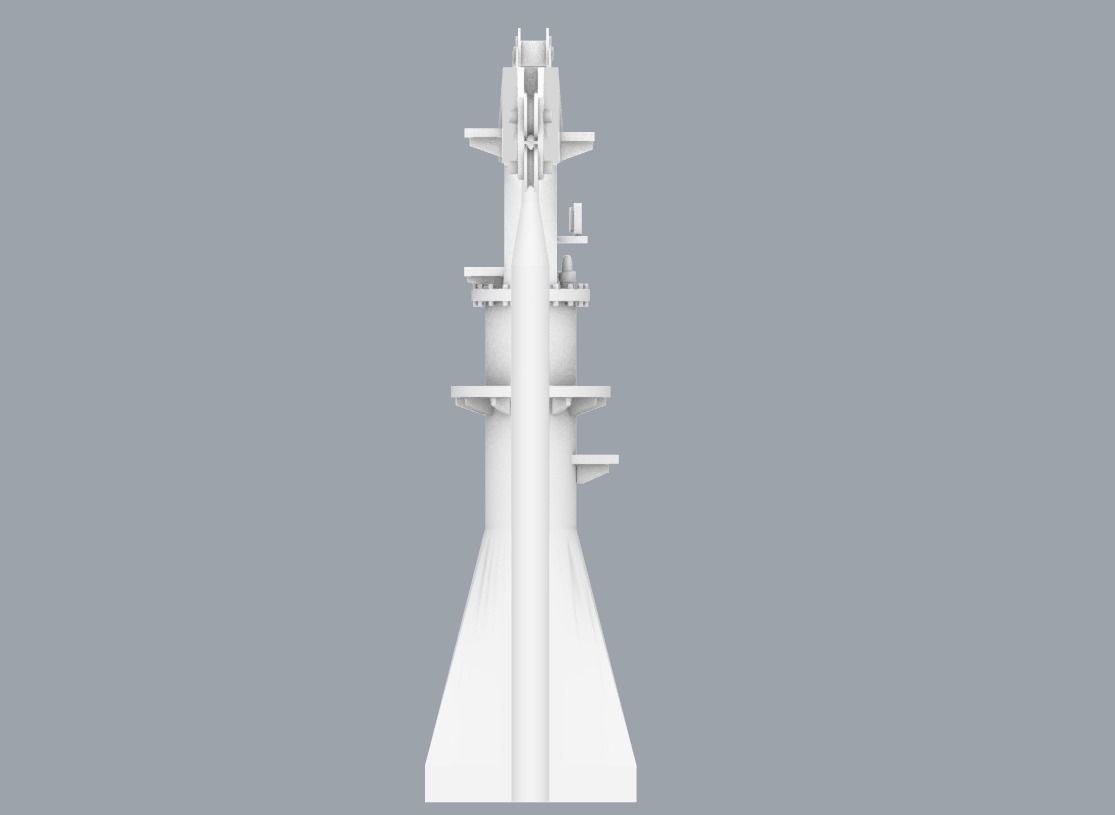 LNG Ships Deck Crane 2 PM 3D print model_13