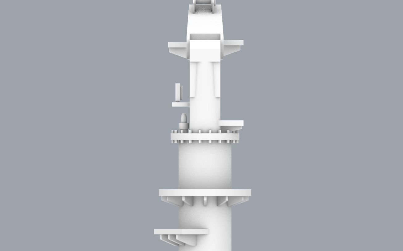 LNG Ships Deck Crane 2 PM 3D print model_19