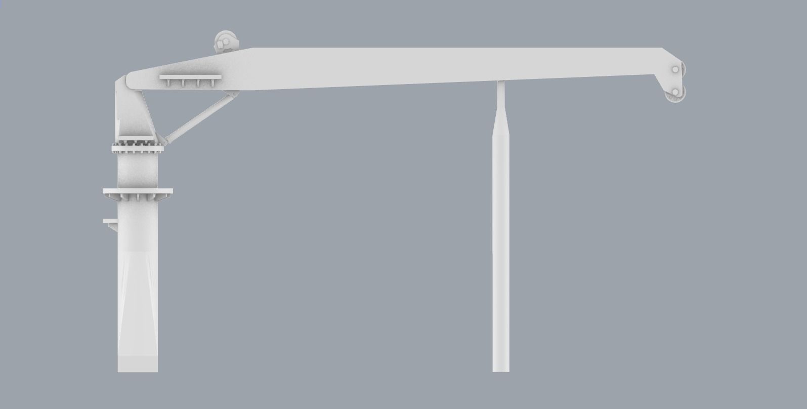 LNG Ships Deck Crane 2 PM 3D print model_10