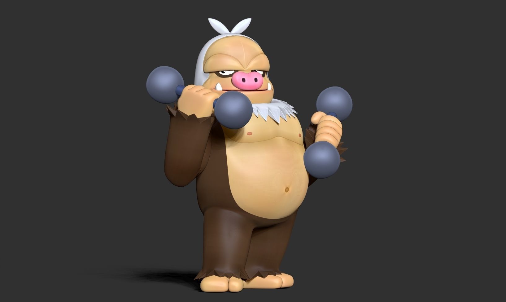 Slaking - Pokemon Fanart 3D print model_11