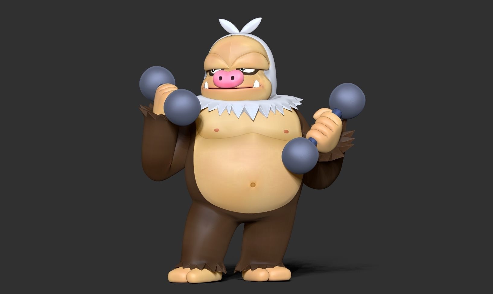 Slaking - Pokemon Fanart 3D print model_7