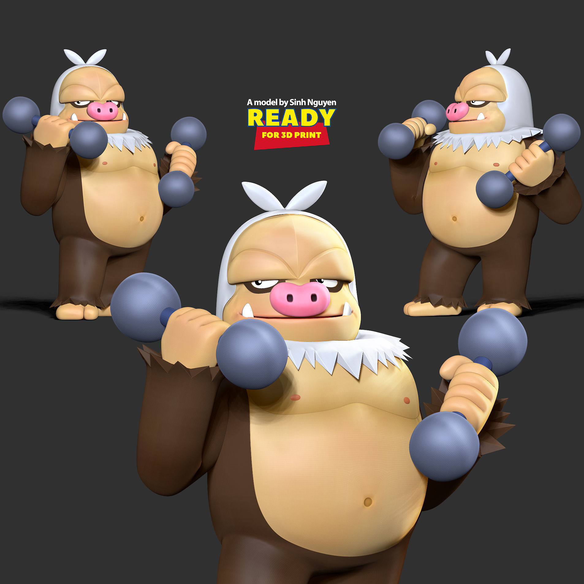 Slaking - Pokemon Fanart 3D print model_1