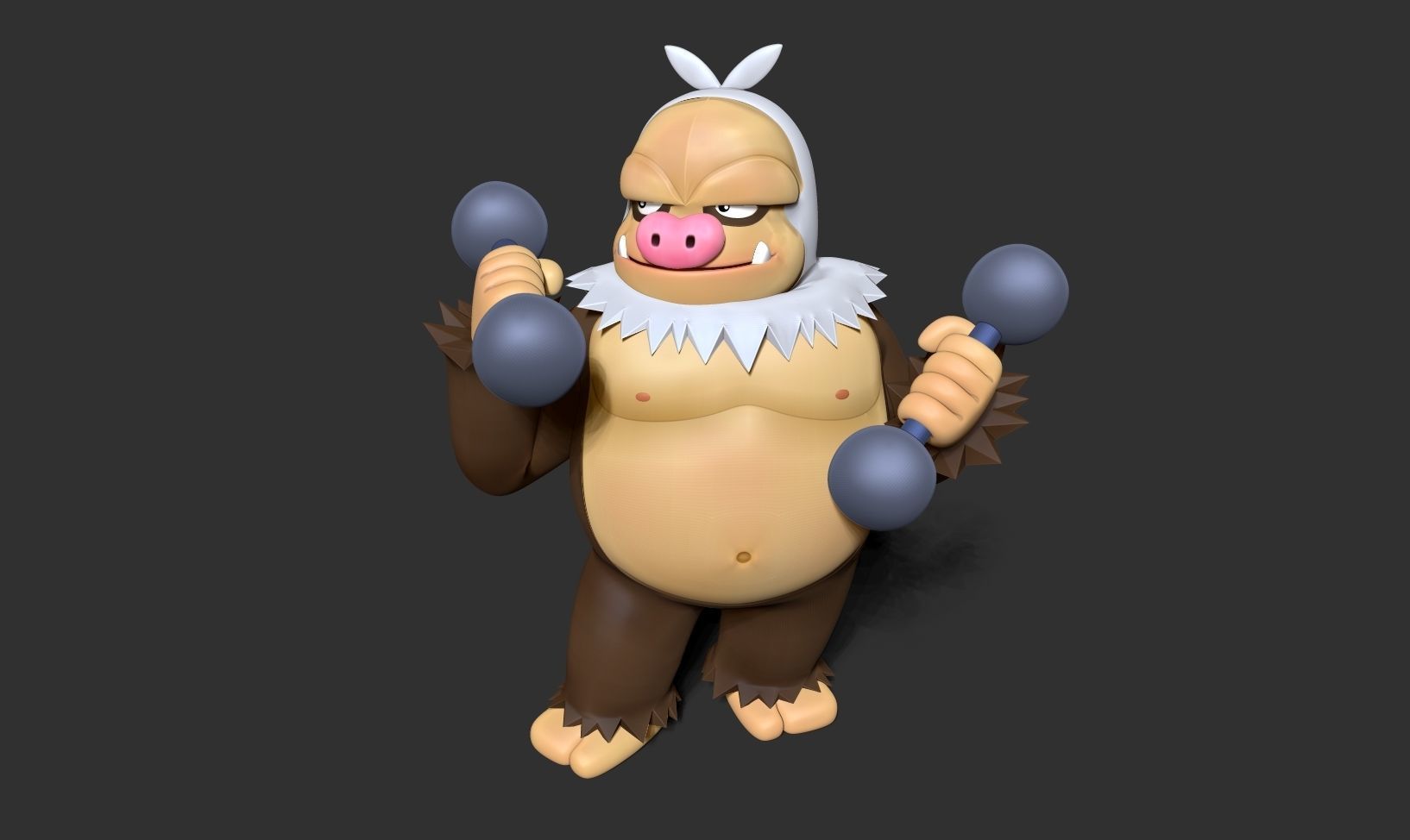 Slaking - Pokemon Fanart 3D print model_15