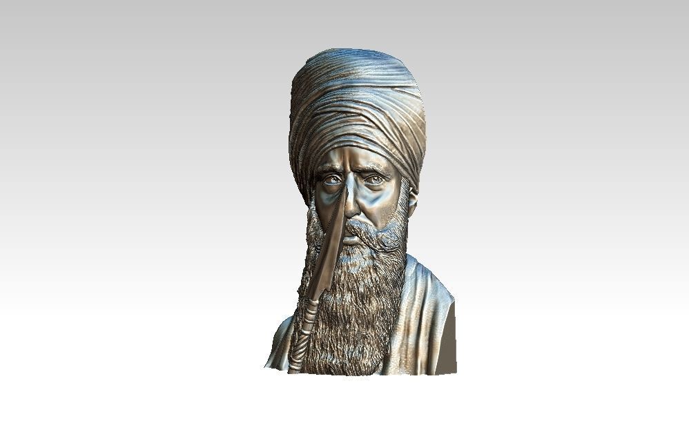 Bhindranwale Portrait  3D print model_1