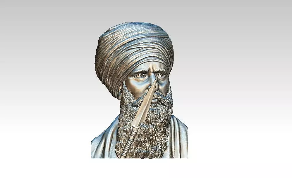 Bhindranwale Portrait  3D print model_0