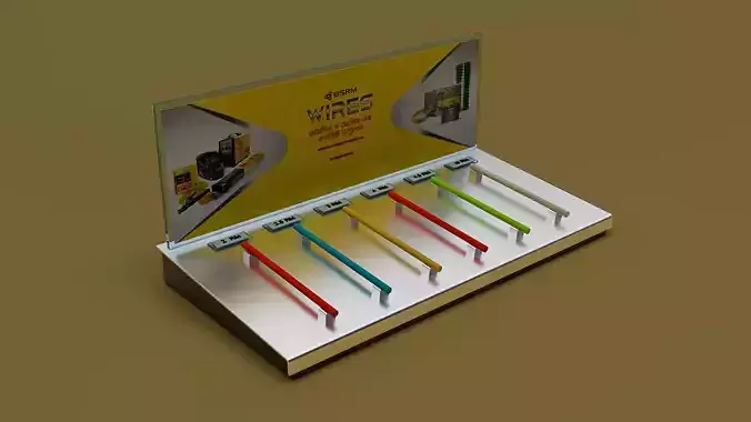 electrical cable display table top gondola posm 3D model