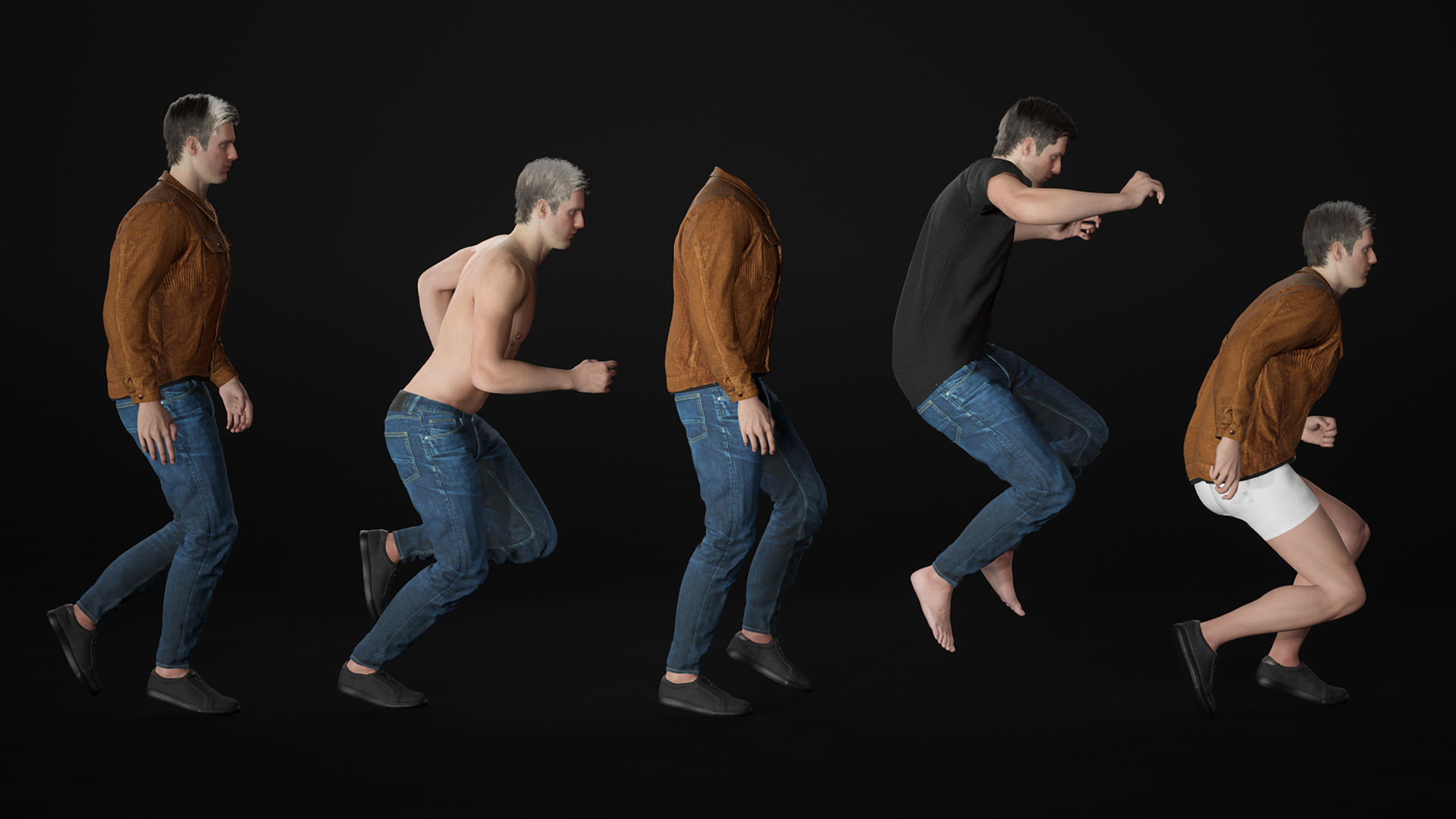 Man - Autumn Outfit 8 - Modular - Rigged Low-poly 3D model_18