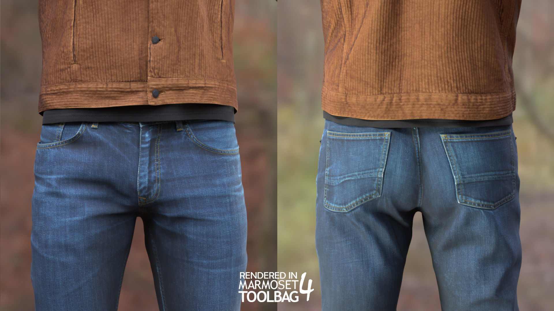 Man - Autumn Outfit 8 - Modular - Rigged Low-poly 3D model_13