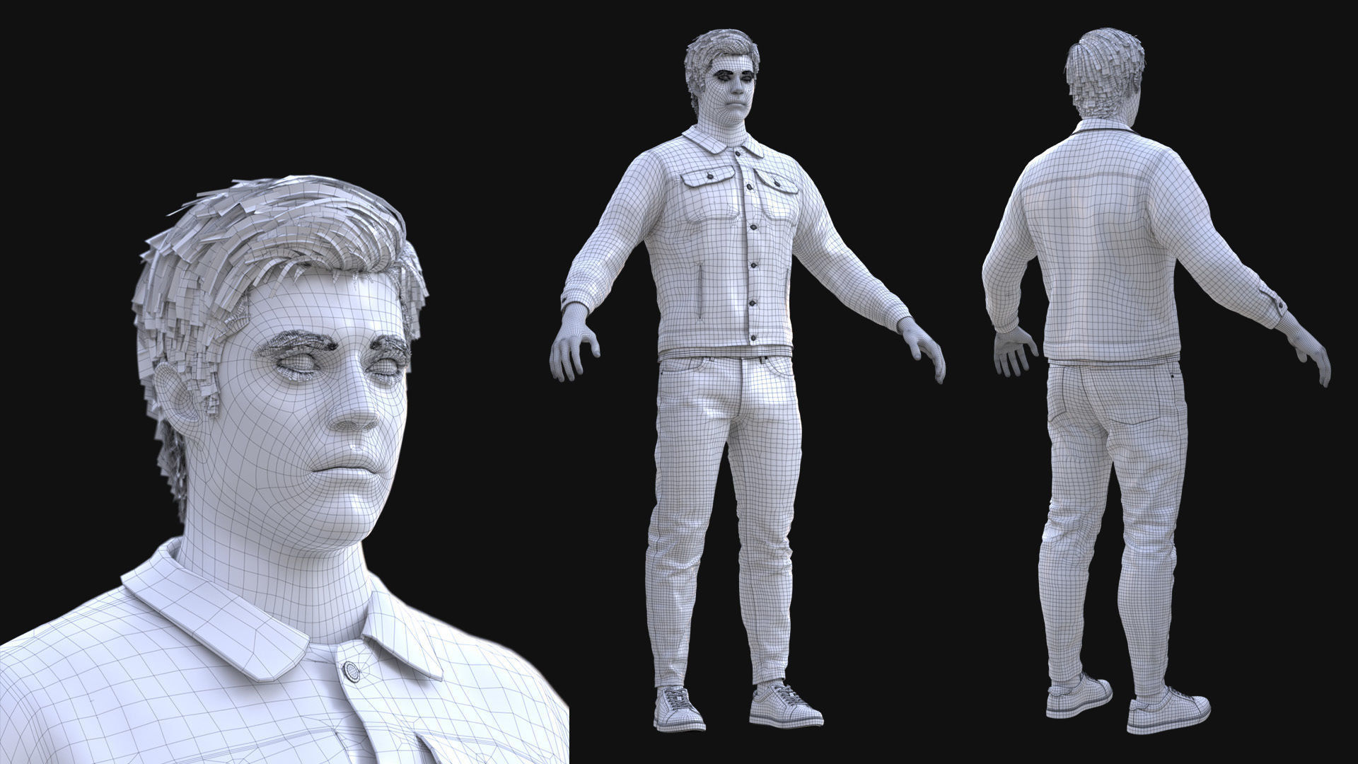 Man - Autumn Outfit 8 - Modular - Rigged Low-poly 3D model_15