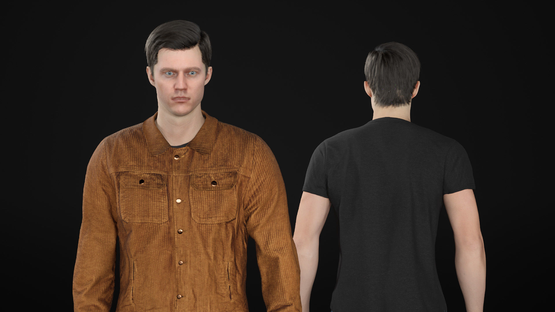 Man - Autumn Outfit 8 - Modular - Rigged Low-poly 3D model_22