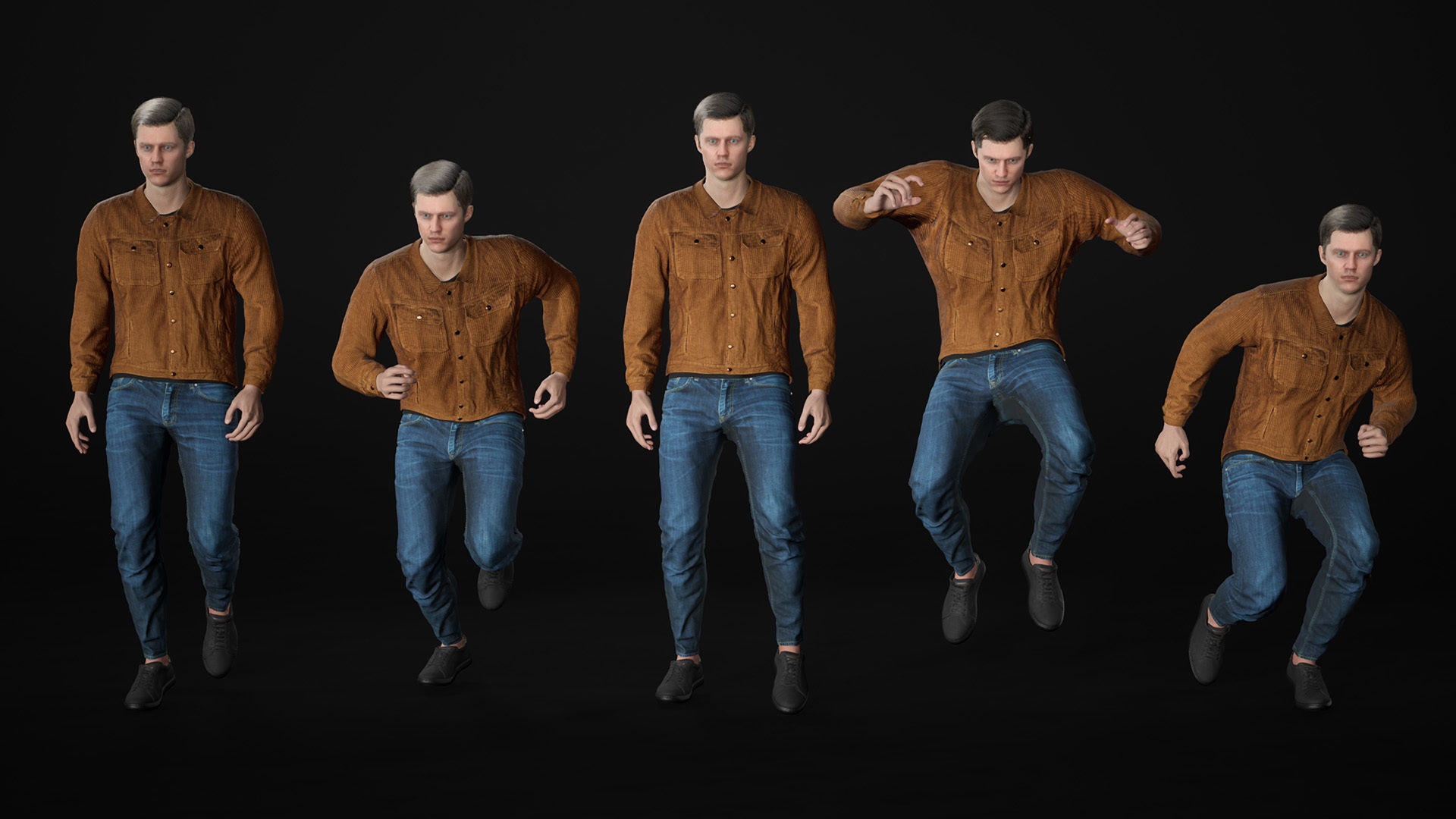 Man - Autumn Outfit 8 - Modular - Rigged Low-poly 3D model_16