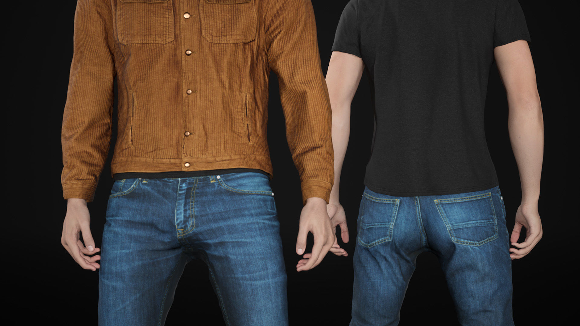 Man - Autumn Outfit 8 - Modular - Rigged Low-poly 3D model_23