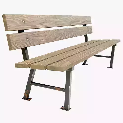 Wood Metal Bench