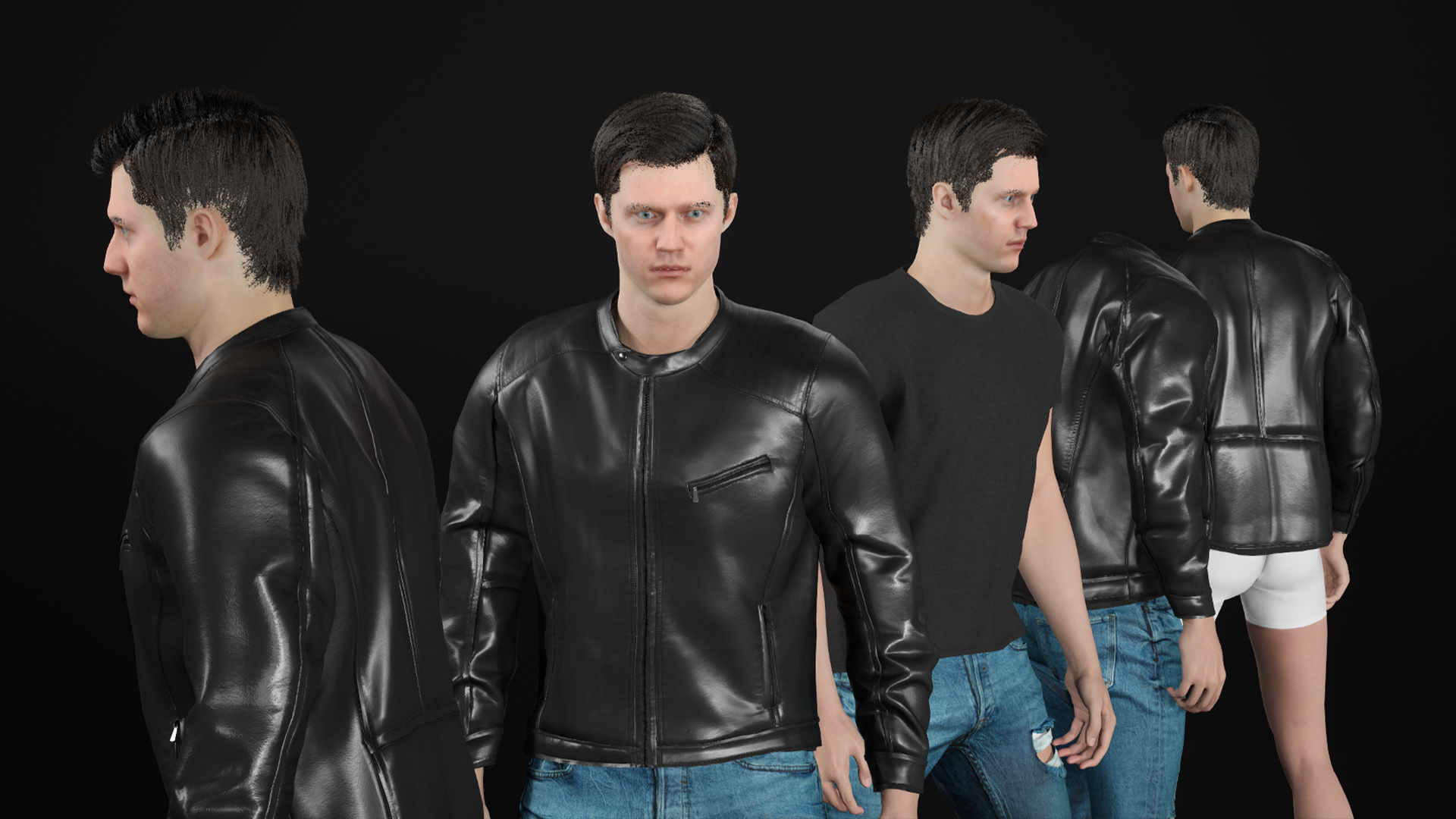 Man - Autumn Outfit 10 - Modular - Rigged Low-poly 3D model_19