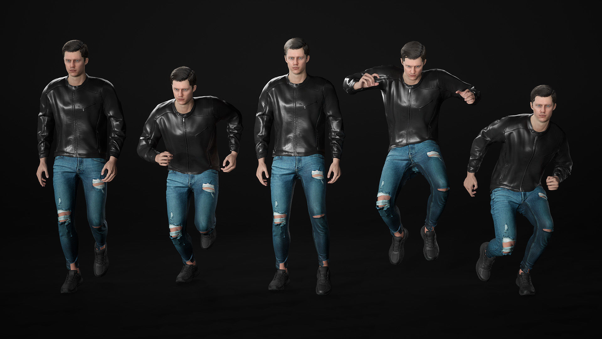 Man - Autumn Outfit 10 - Modular - Rigged Low-poly 3D model_16