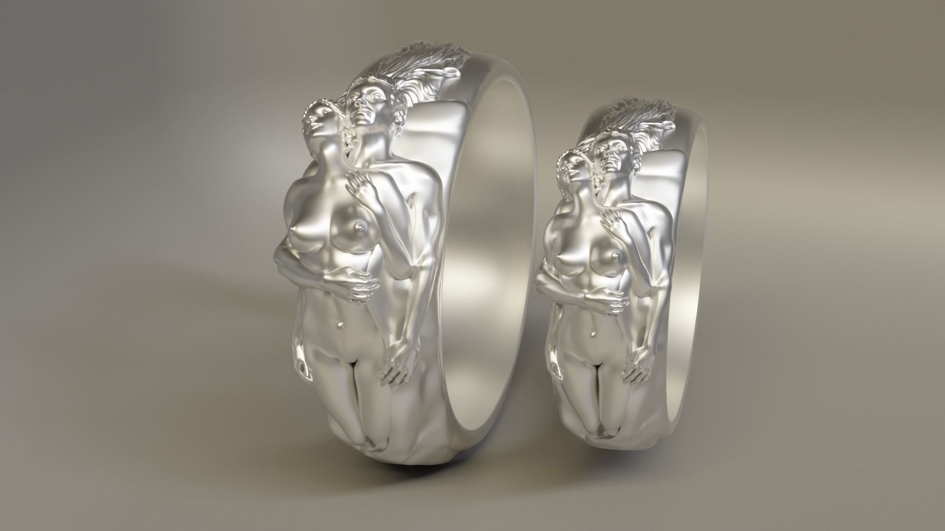 Wedding ring 3D print model_1