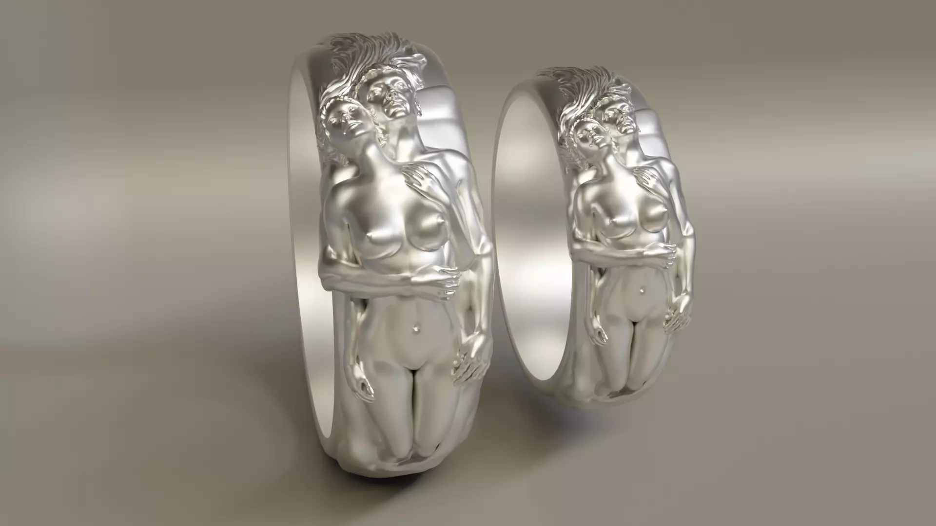 Wedding ring 3D print model_0