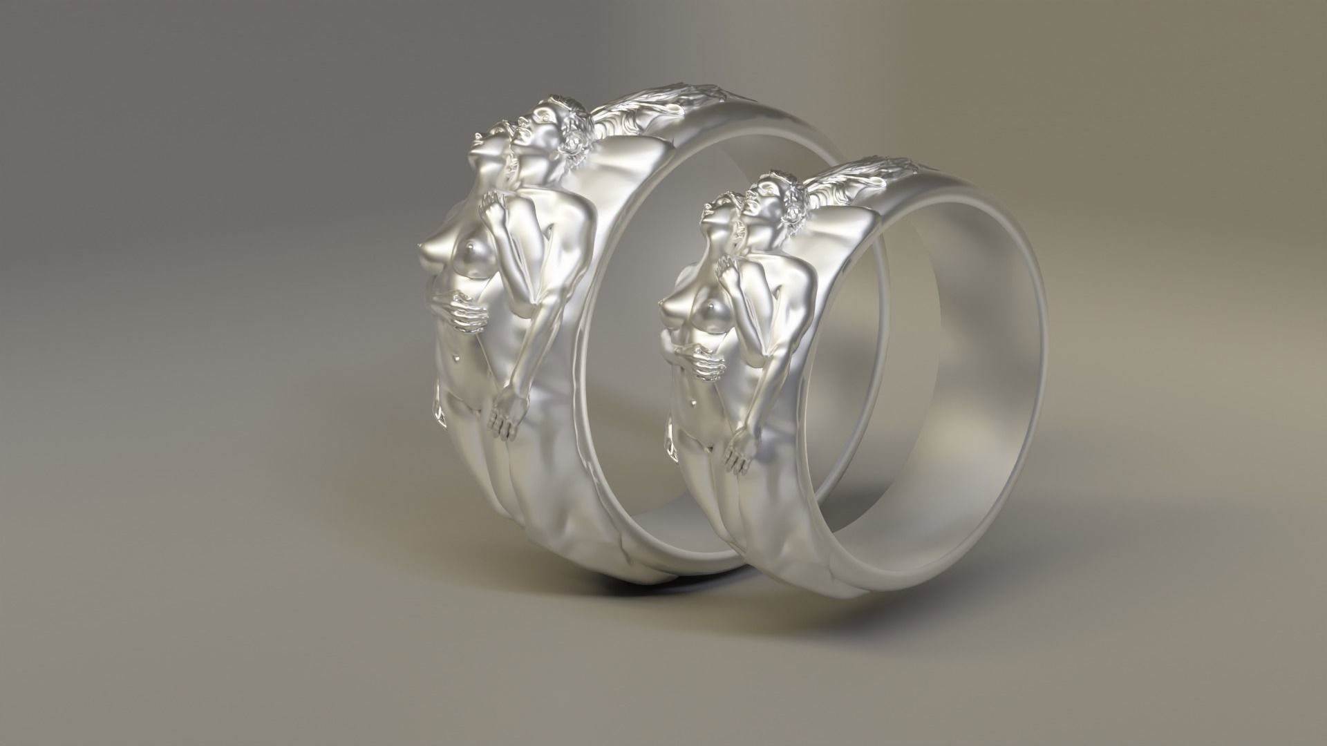 Wedding ring 3D print model_2