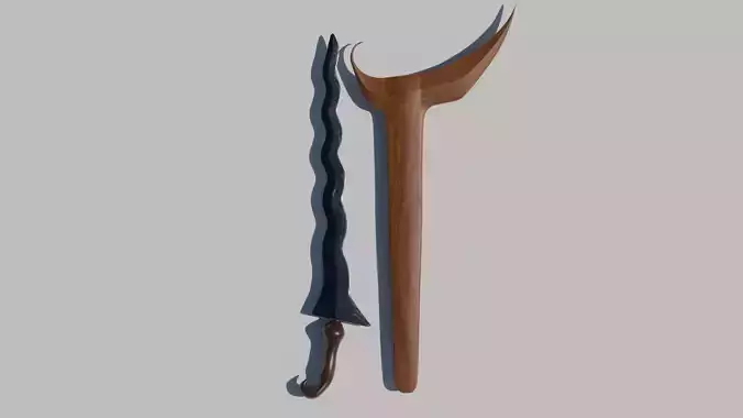 Keris Traditional 3D model