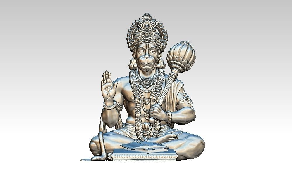 Hanuman Ji Pendant 3D print model_5