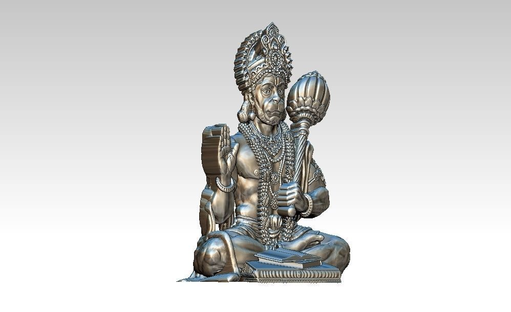 Hanuman Ji Pendant 3D print model_4
