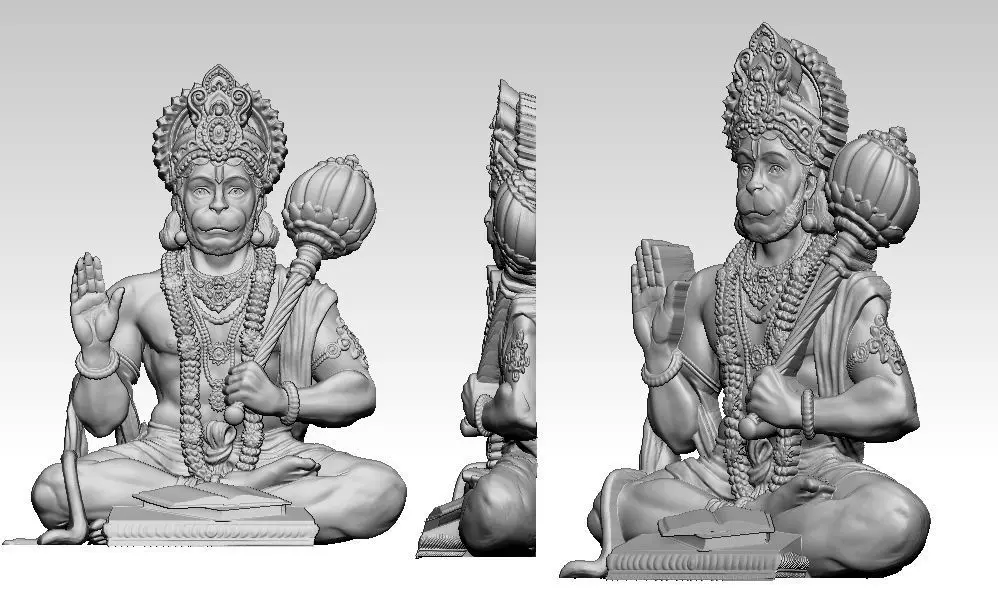 Hanuman Ji Pendant 3D print model_0