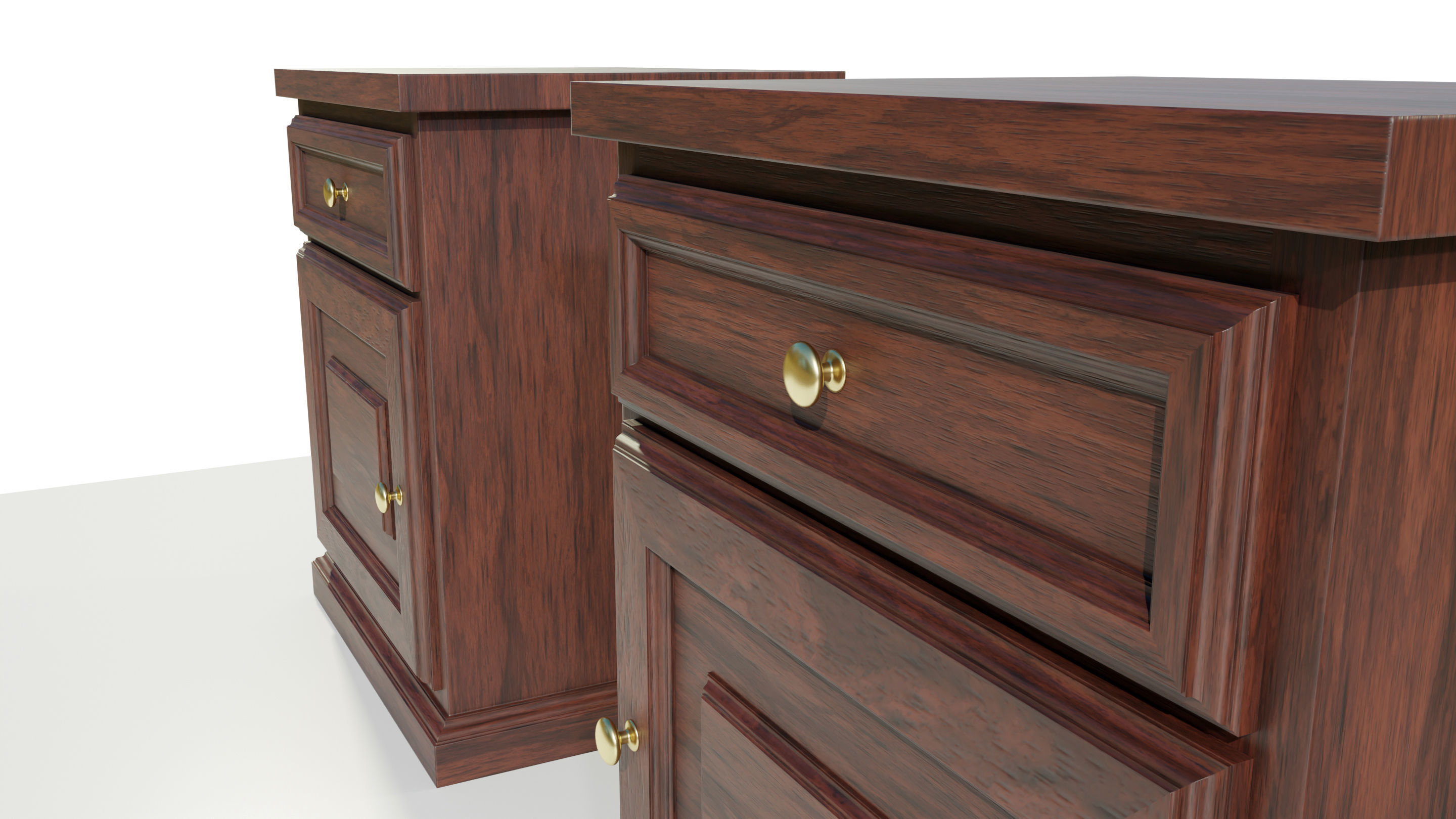 Dresser and Nightstands 3D model_8