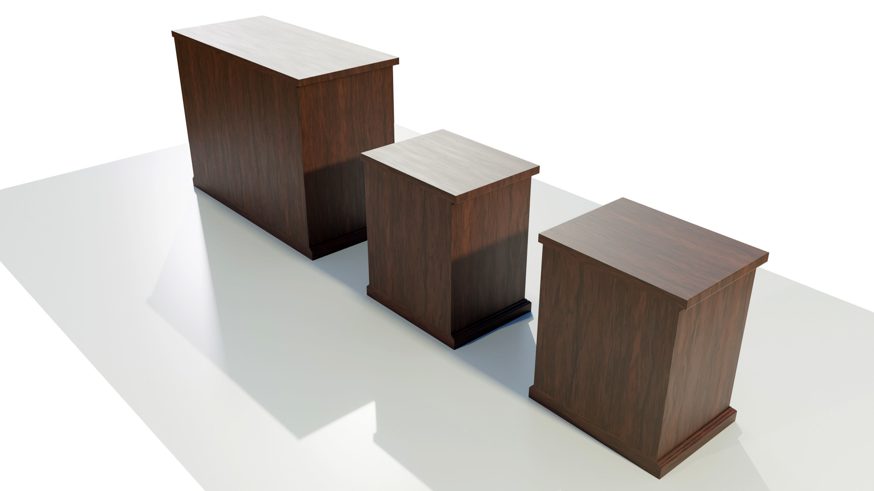 Dresser and Nightstands 3D model_5