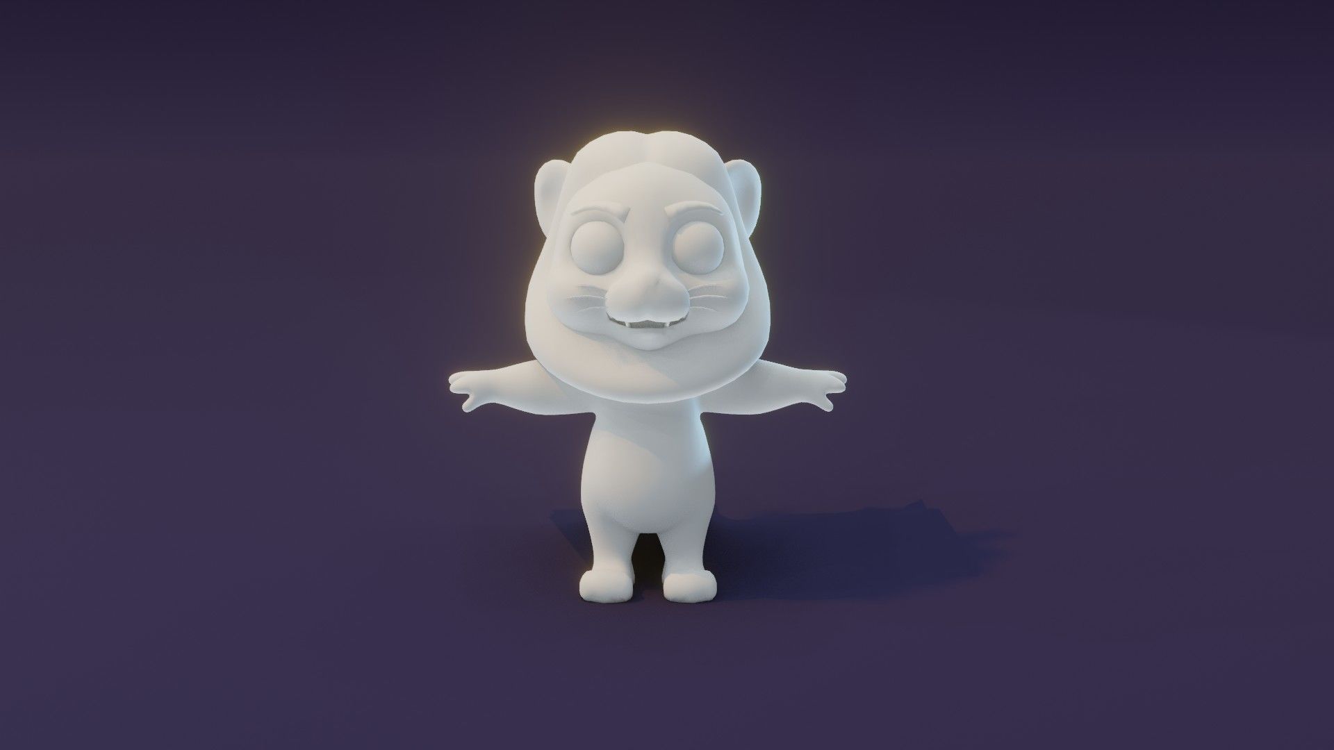 Cartoon Lion Animated and Rigged Base Mesh 3D Model Low-poly 3D model_2