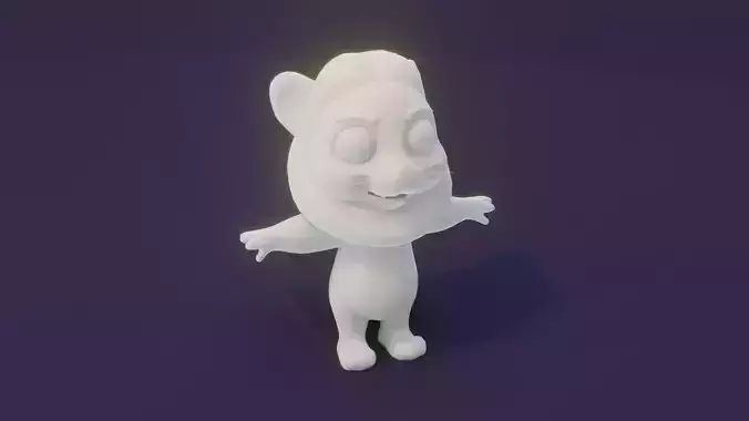 Cartoon Lion Animated and Rigged Base Mesh 3D Model Low-poly 3D model