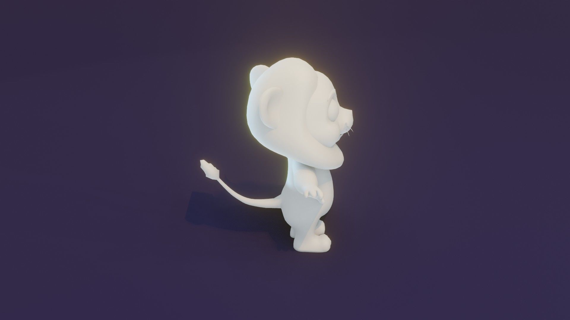 Cartoon Lion Animated and Rigged Base Mesh 3D Model Low-poly 3D model_5