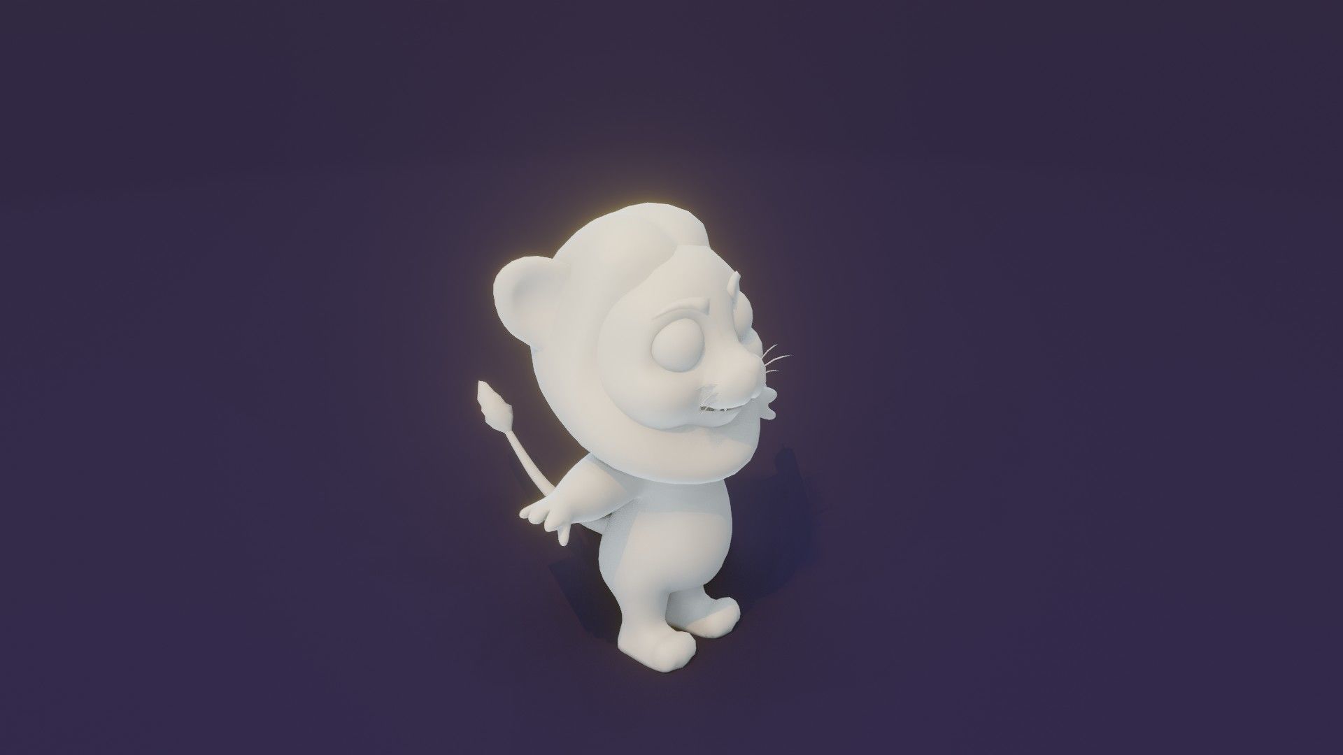 Cartoon Lion Animated and Rigged Base Mesh 3D Model Low-poly 3D model_14