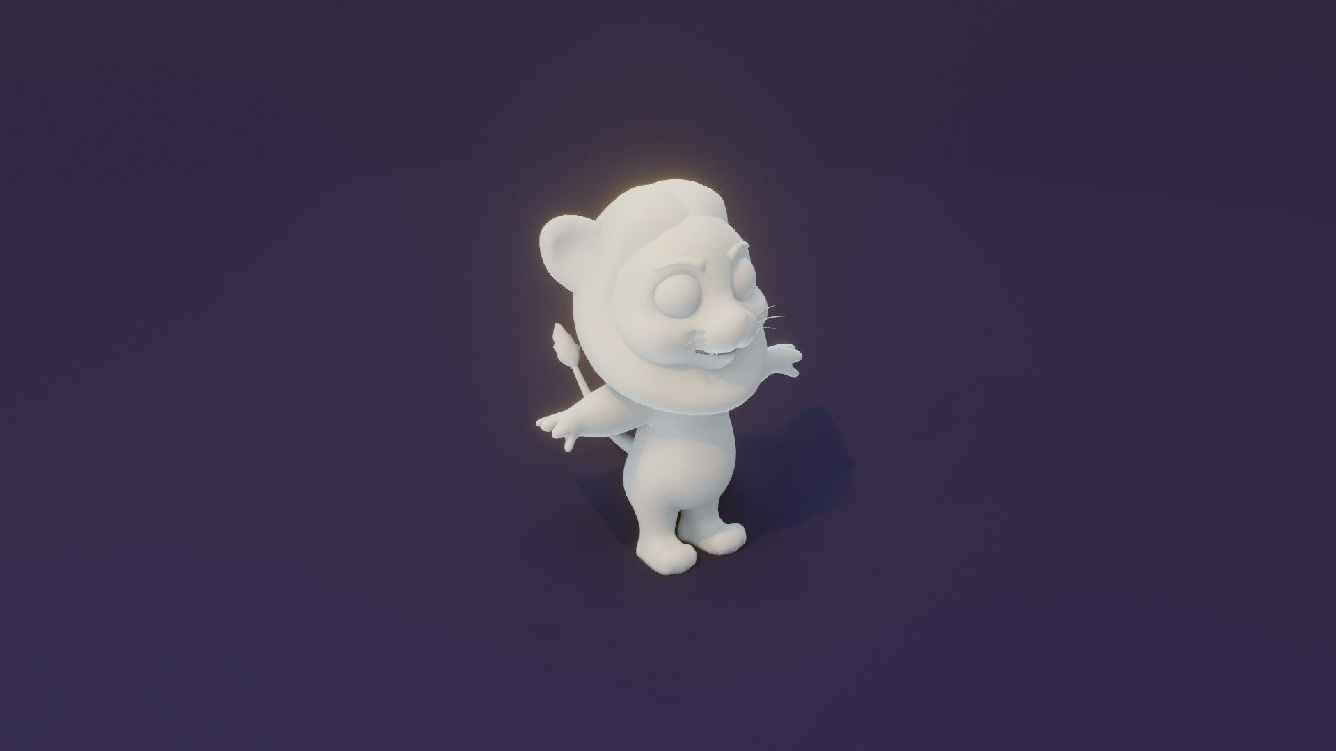 Cartoon Lion Animated and Rigged Base Mesh 3D Model Low-poly 3D model_6